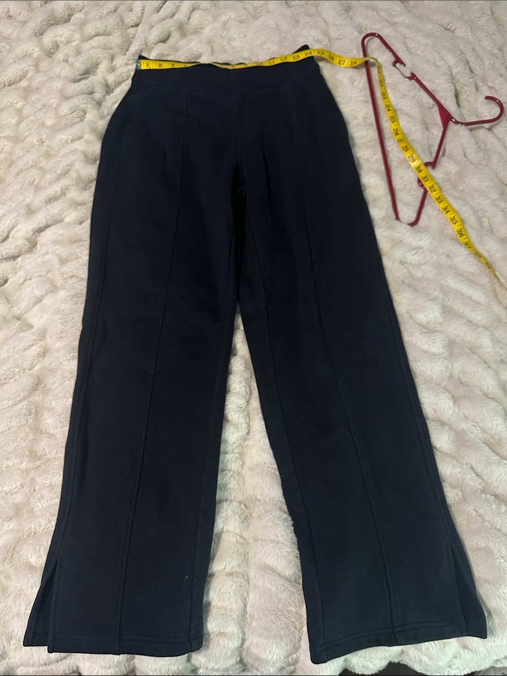 Alo Yoga Women's Black Wide-Leg Heavyweight Sweats Pants Size Medium - Picture 3 of 10